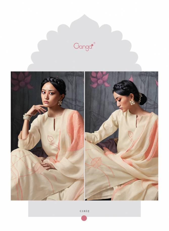 Nadine By Ganga Embroidery Premium Cotton Dress Material Wholesale Price In Surat